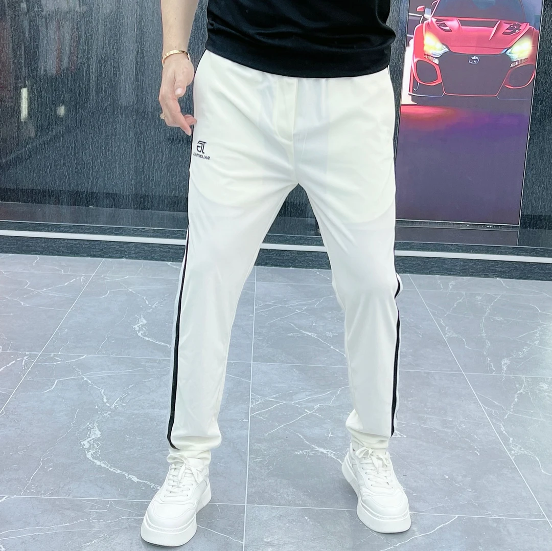 2024夏季新款百搭潮流修身束脚个性时尚潮牌轻奢休闲男士休闲裤