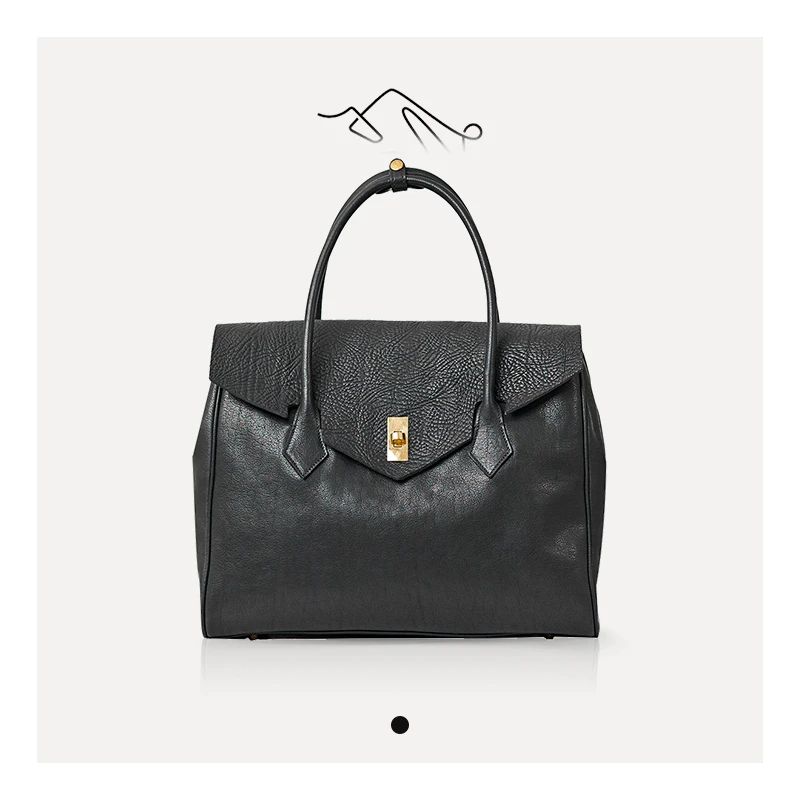 UNISOUL潮流手提公文包女时尚电脑包小众高端真皮女包 1120