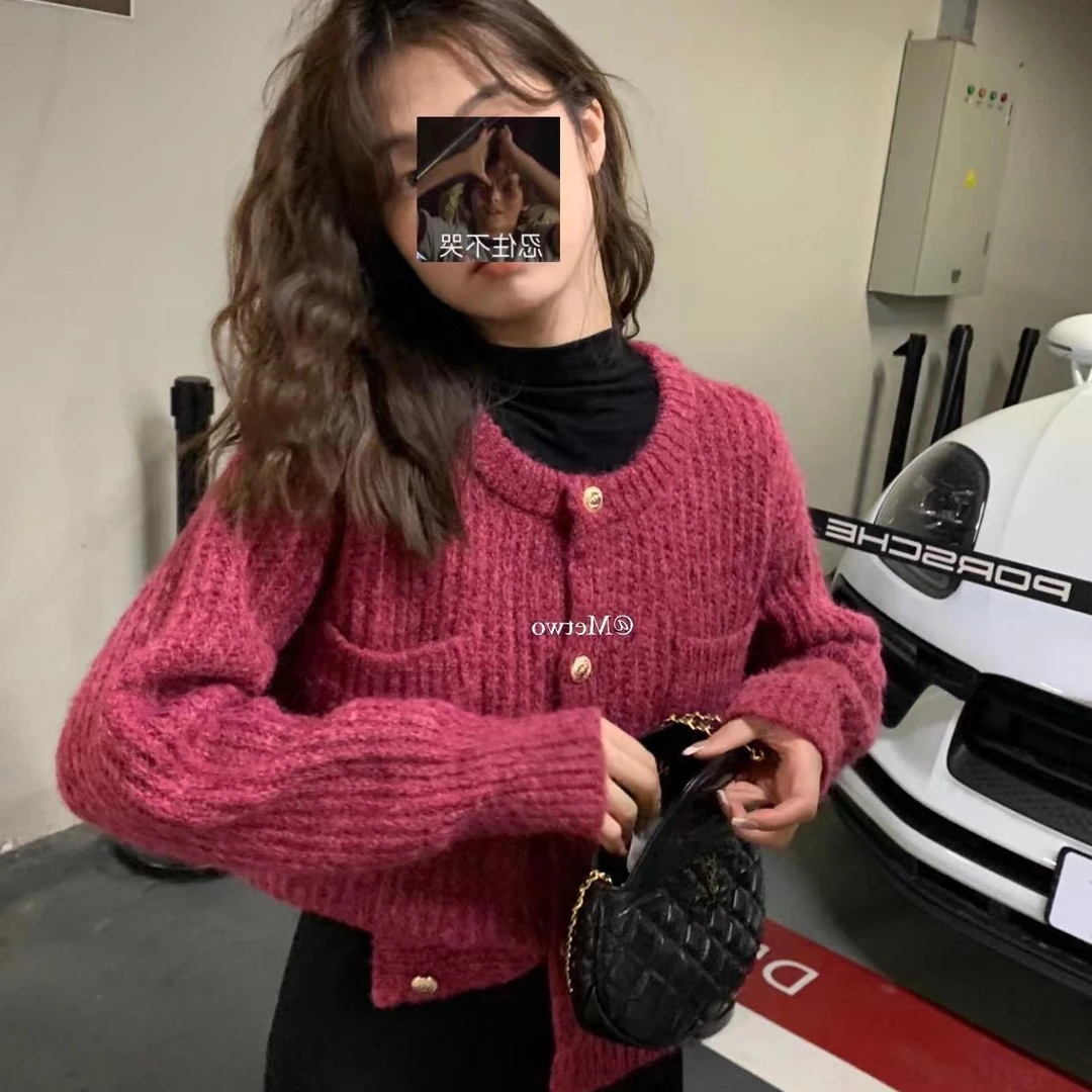 显瘦新款慵懒复古高级感气质上衣宽松秋冬网红ins毛衣外套女开衫