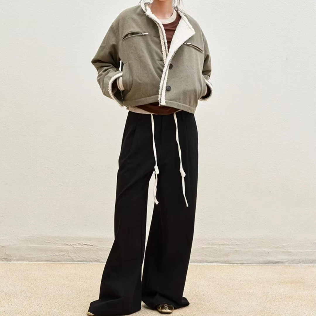 MEDIUM WELL设计师品牌「output」系带休闲西装裤