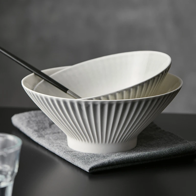 北欧风陶瓷餐具7英寸拉面碗家用2只装
