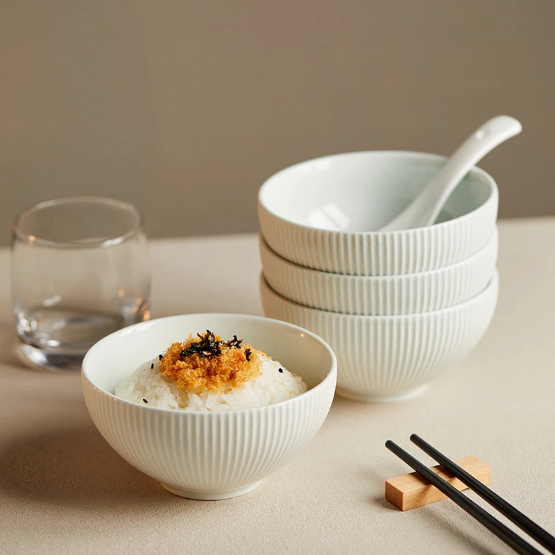 妮可 轻奢风米饭碗多只装餐具碗简约  6只装