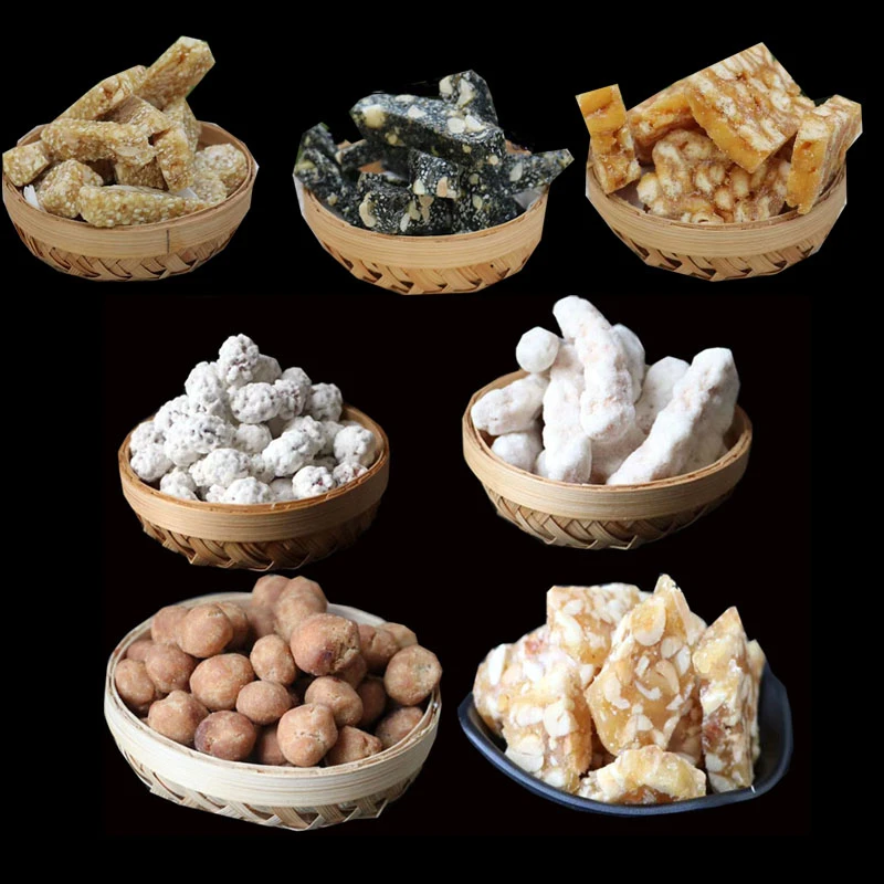 宜宾淑德花生占蛋条鱼皮花生芝麻花生糖沙琪玛片休闲零食四川特产