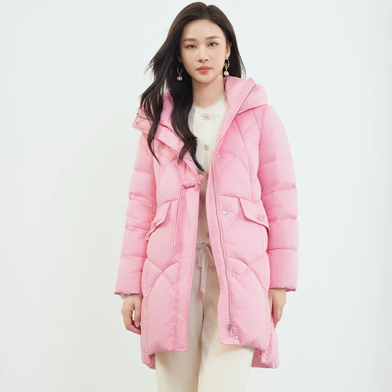 佳人苑羽绒服女冬季新款中长款J34048B