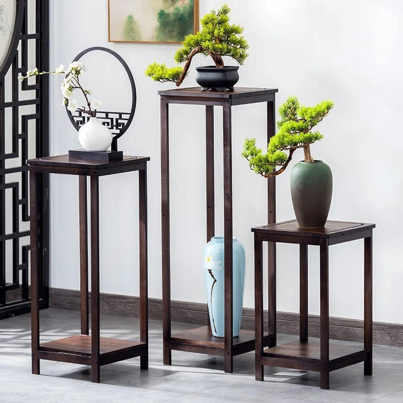 花台置物架客厅花几中式花架展示架客厅落地阳台博古架新中式花架