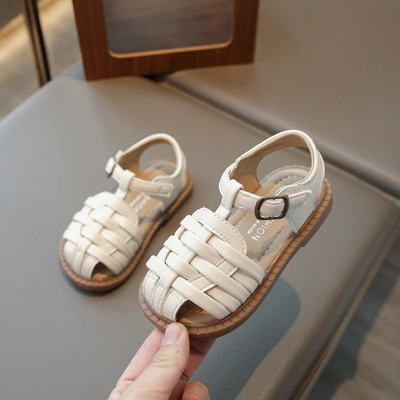 女童鞋凉鞋2025年夏季新款儿童鞋子罗马鞋包头凉鞋女宝宝夏款洋气