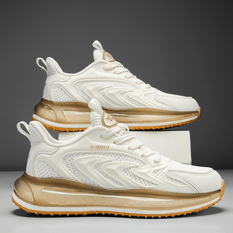 V.YERXU时尚休闲鞋男鞋透气2024爆款网红减震气垫跑步鞋230028`
