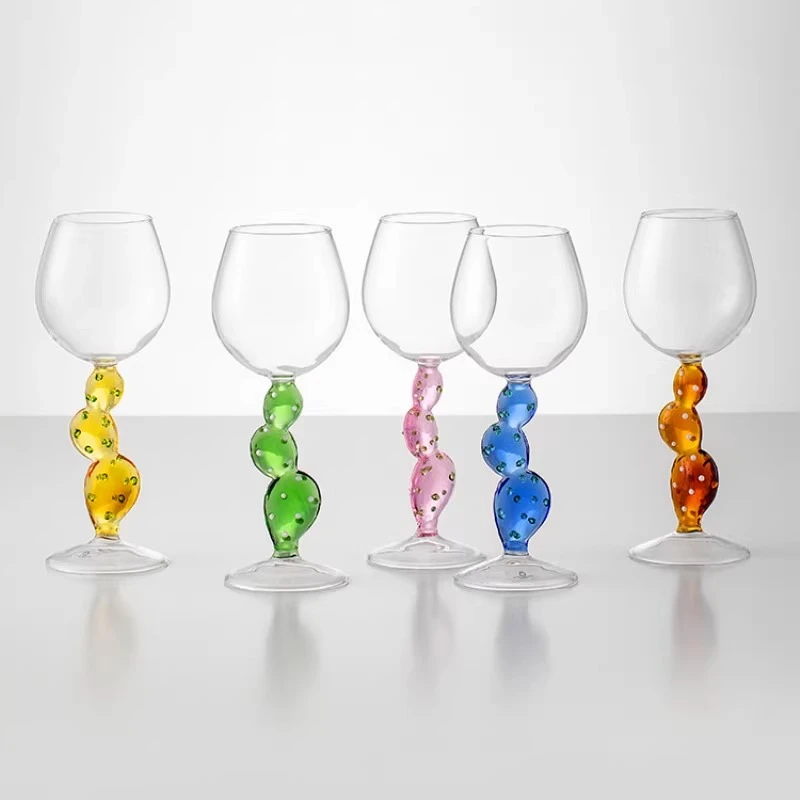 意大利进口ichendorf仙人掌高脚葡萄酒杯创意玻璃红酒鸡尾酒杯