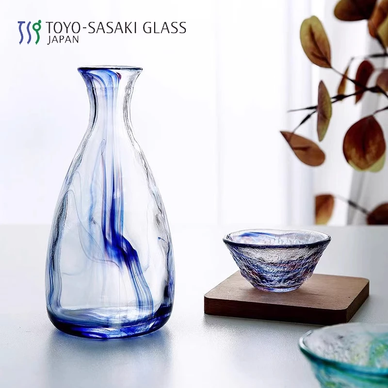 日本进口东洋佐佐木日式清酒壶清酒杯家用手工制水墨风酒具礼品