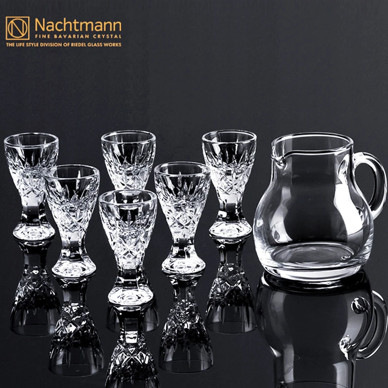 德国进口奈赫曼水晶玻璃白酒杯高端一口杯烈酒杯分酒器家用高颜值