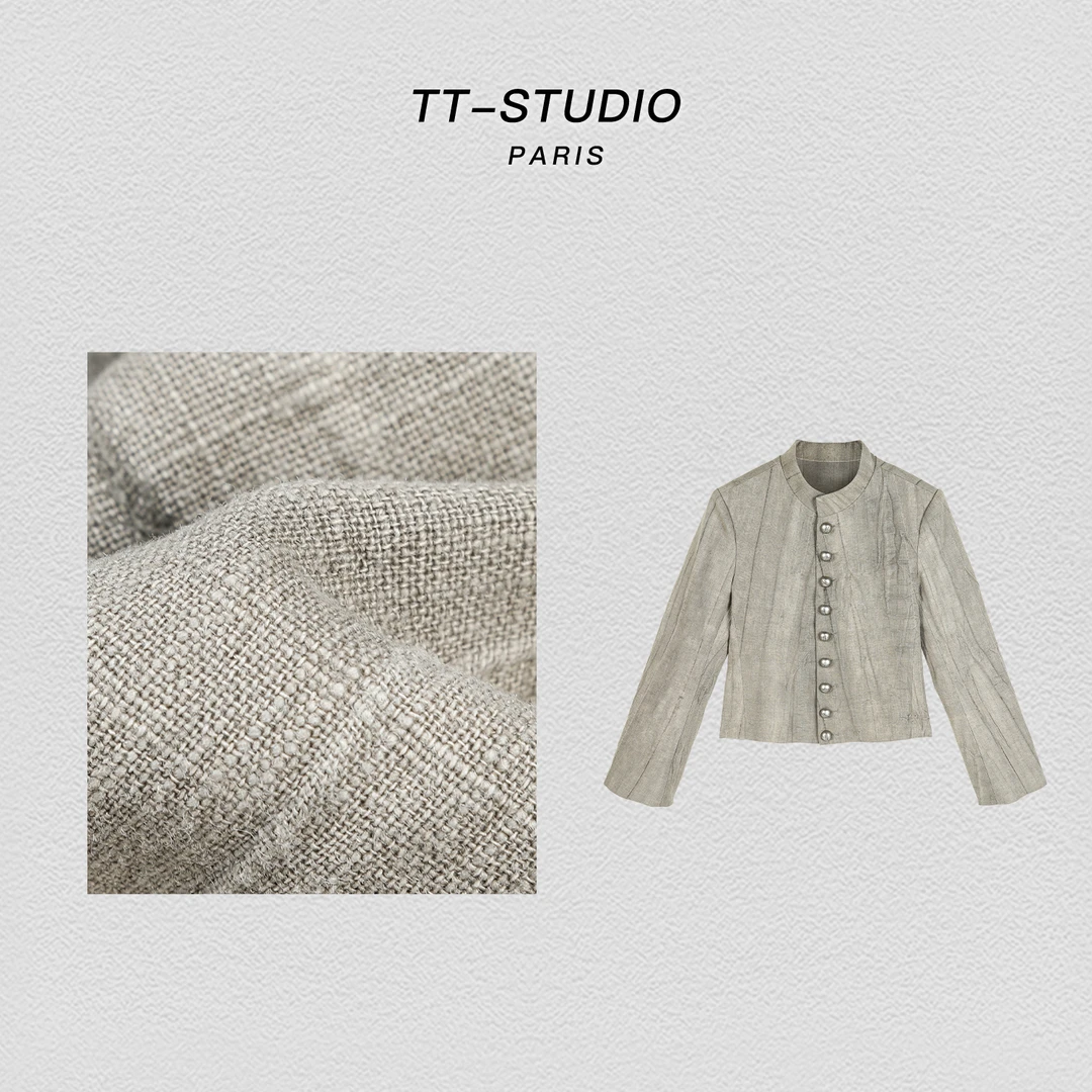 MCOMINILIVES「明珠」苎麻棉夏季新款高克重经典时尚短外套WC92756