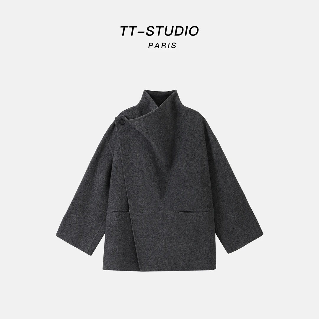 MCOMINILIVES①【斗篷】100%绵羊毛静奢风斗篷款双面呢大衣TT-WX6888