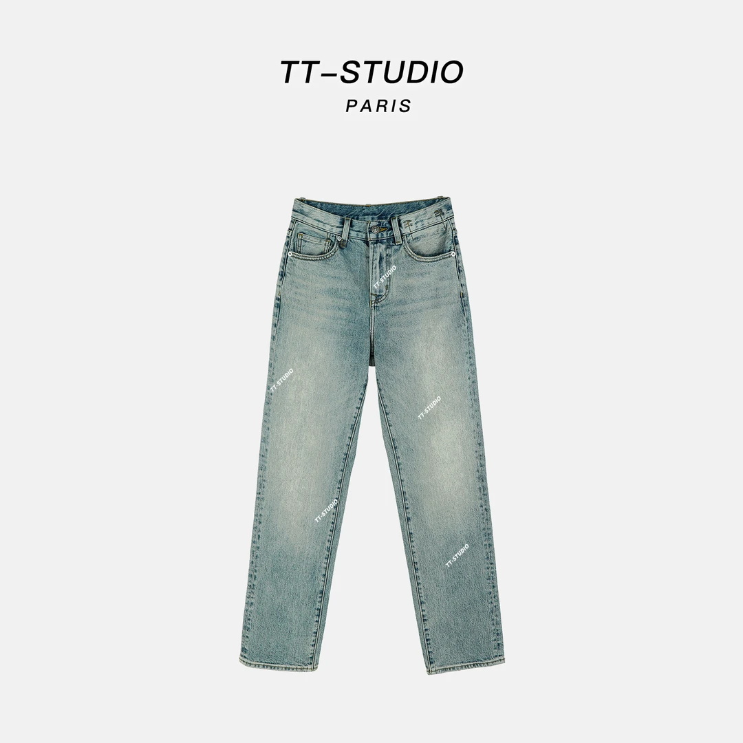 MCOMINILIVES【直腿裤】夏季新款休闲百搭高腰牛仔裤TTK7701