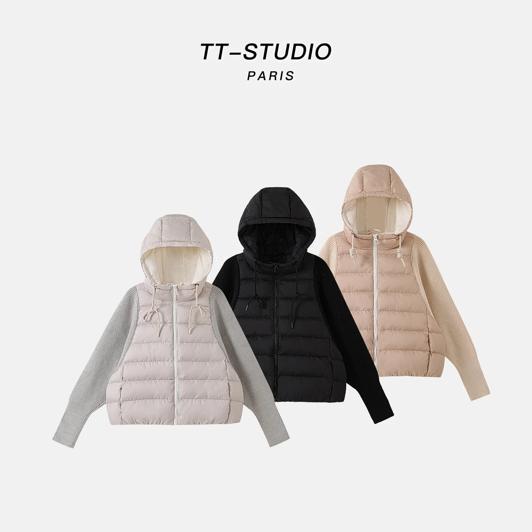 MCOMINILIVES「轻飘飘」90%白鹅绒轻薄连帽保暖羽绒服冬外套2421223