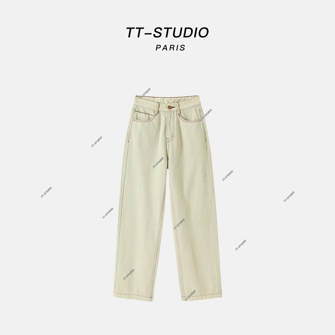 MCOMINILIVES【酸奶裤】100%棉春夏新款纯色休闲百搭牛仔裤K1823