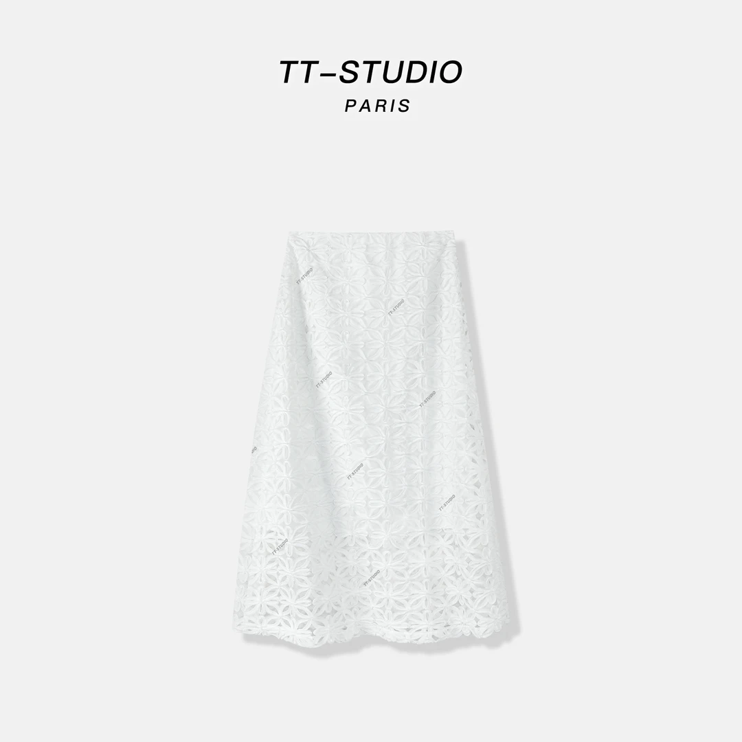 MCOMINILIVES①「白栀子」2024早春新款蕾丝镂空设计半身裙TTK-196