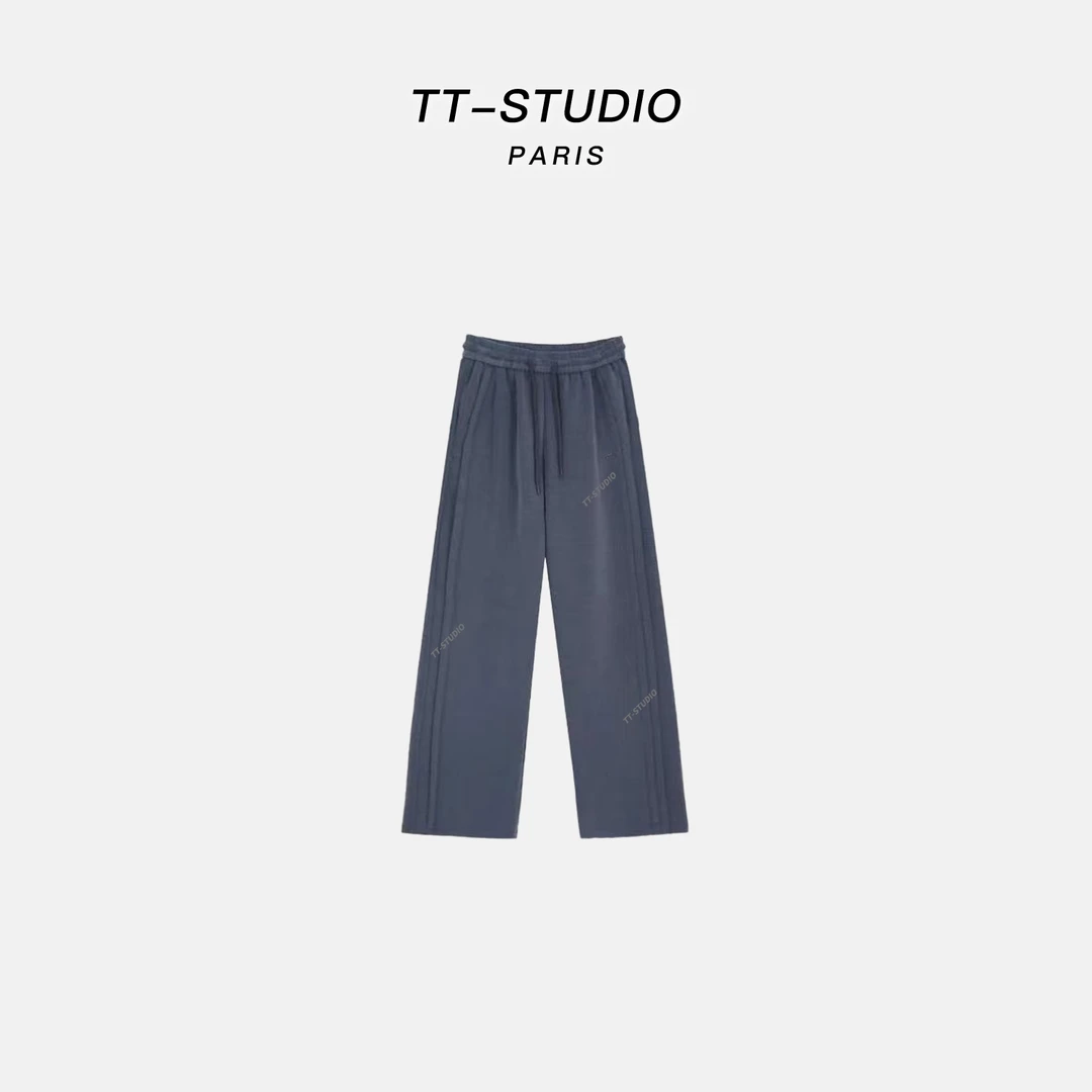 TT「面膜裤」天丝2024新款直筒阔腿裤宽松长裤子CKS51117067C