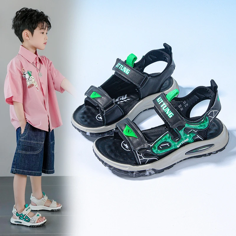 男童凉鞋中大童2025新款夏季潮软底小男孩儿童沙滩鞋时尚宝宝童鞋