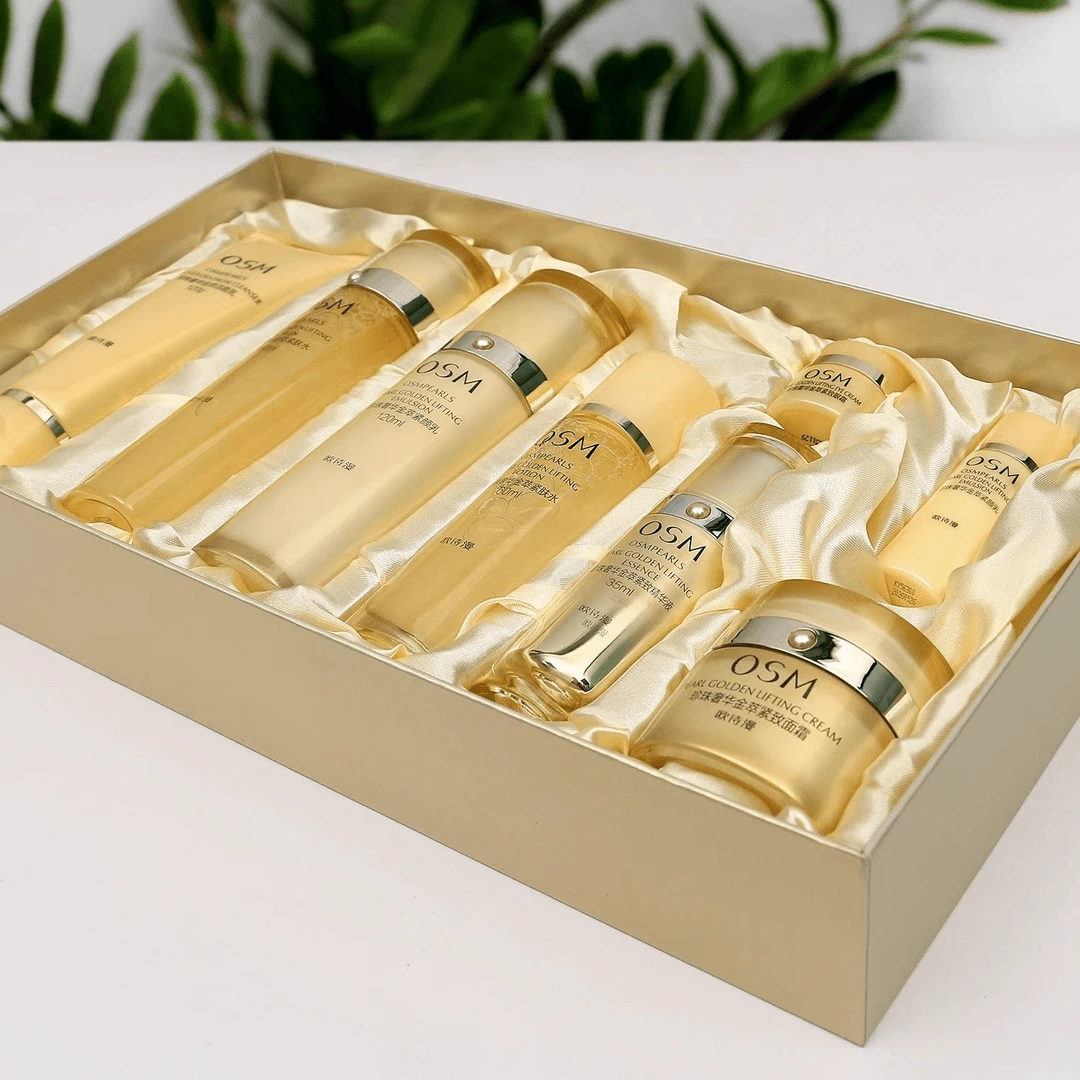 珍珠奢华金萃紧致臻颜礼盒套装紧致抗皱补水保湿淡纹全家福礼盒