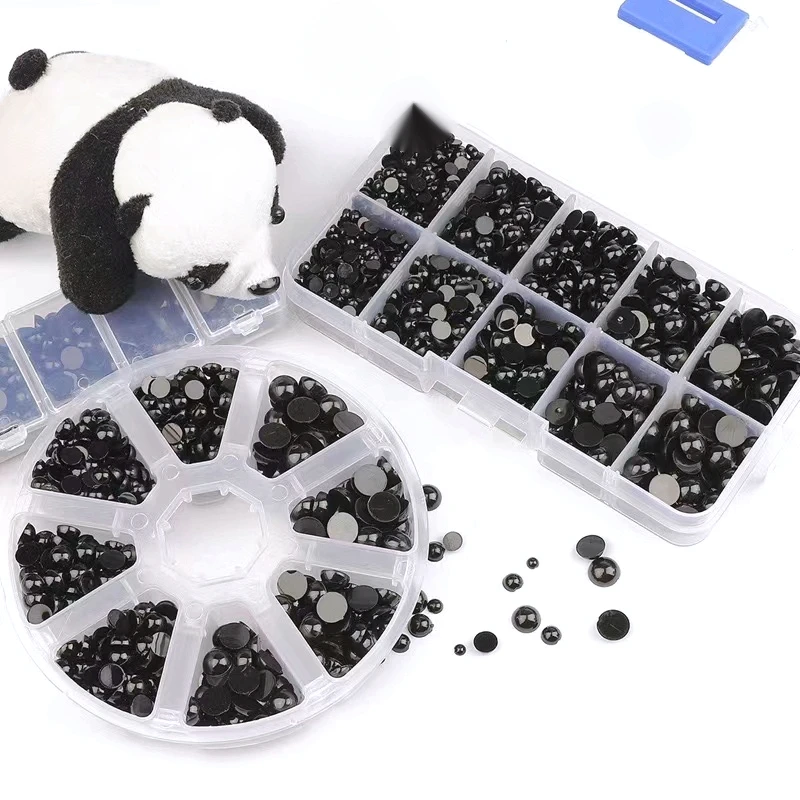 【兮子家】5毫米7毫米亚克力半圆卡通毛绒玩具动物眼睛珠子手工