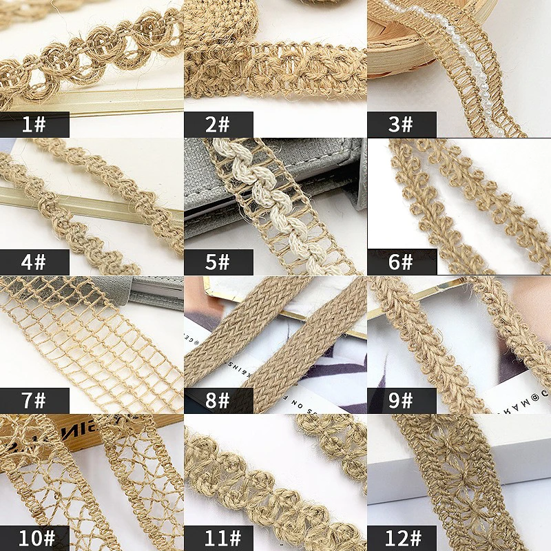 【兮子家】27款麻线麻绳花边带DIY手工配饰织带服装帽材鞋材辅料