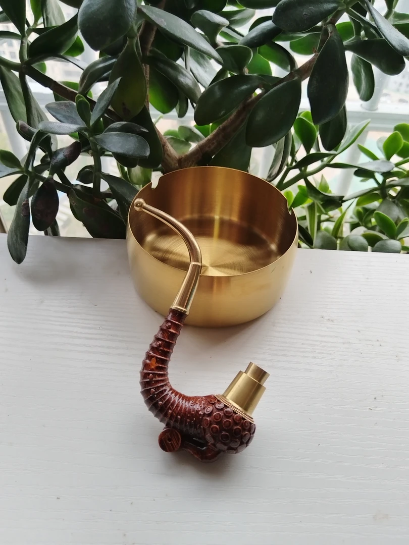 竹根烟斗实心竹雕刻小一烟斗