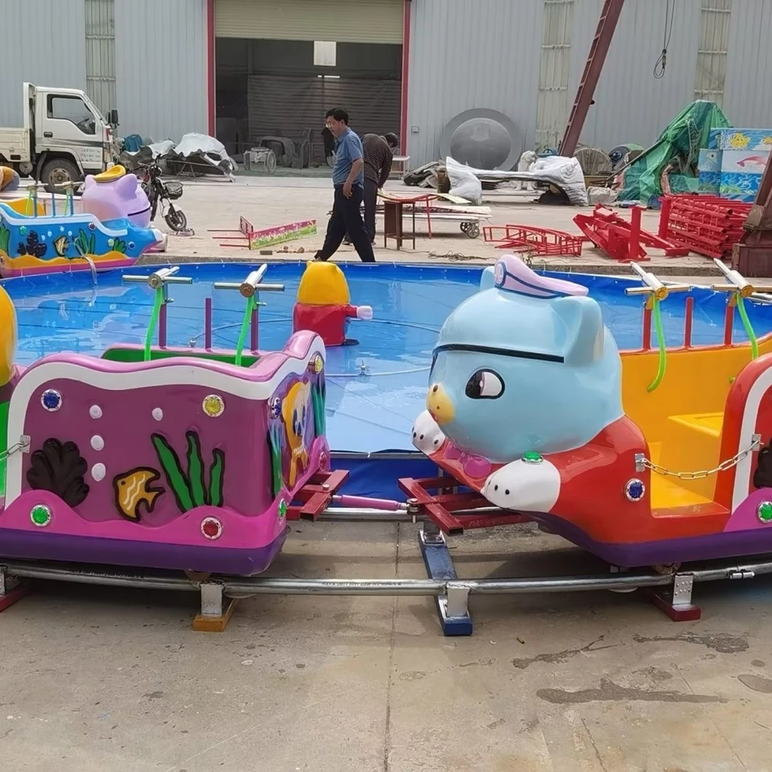 欢乐岛赶庙会游乐设备互动性强的水路站车游乐设备