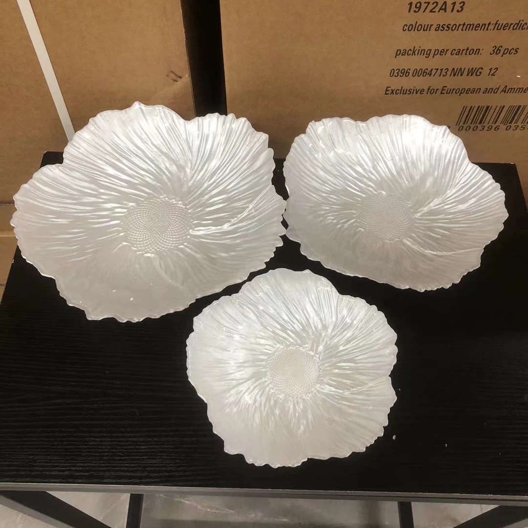 大倩珍珠水果盘大中小三个坚果盘444