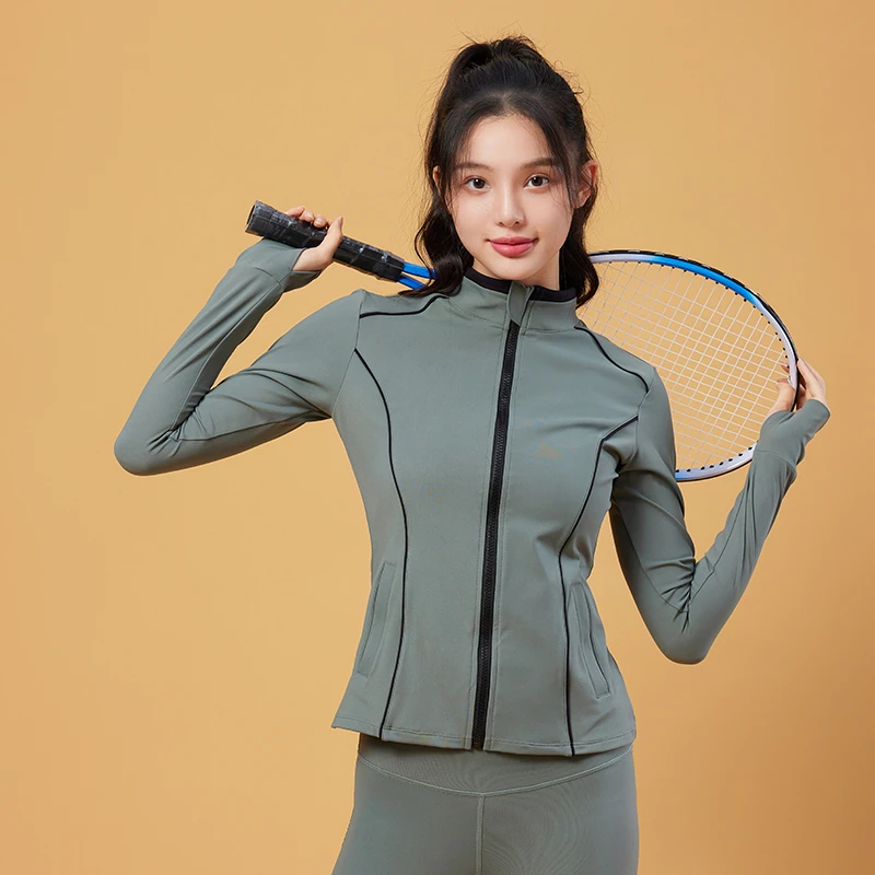 SMOEDOD/水沐伊朵长袖秋冬运动时尚户外女士瑜伽外套50015