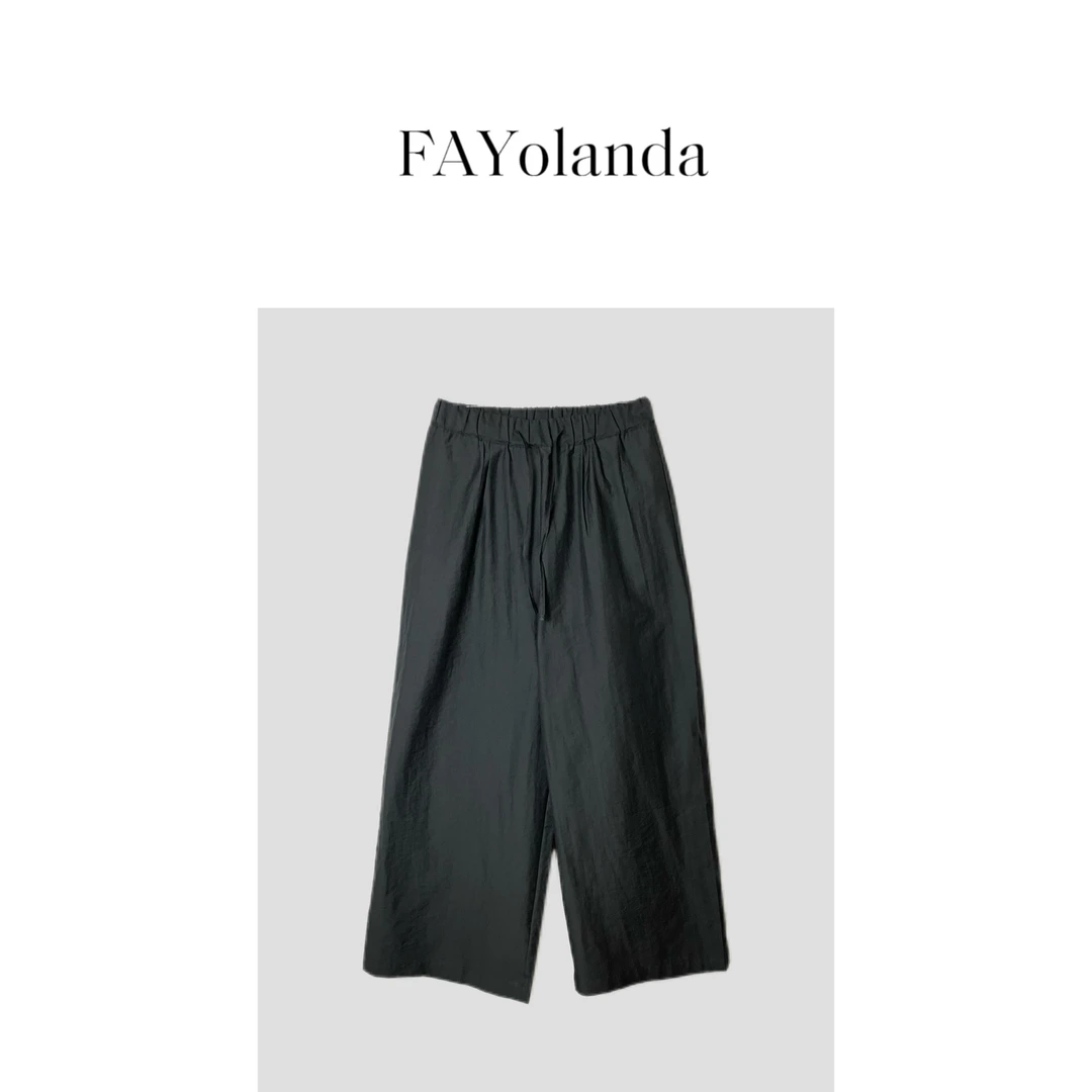 FAY｜️宽松系带紧腰舒服阔腿休闲裤（02427）福