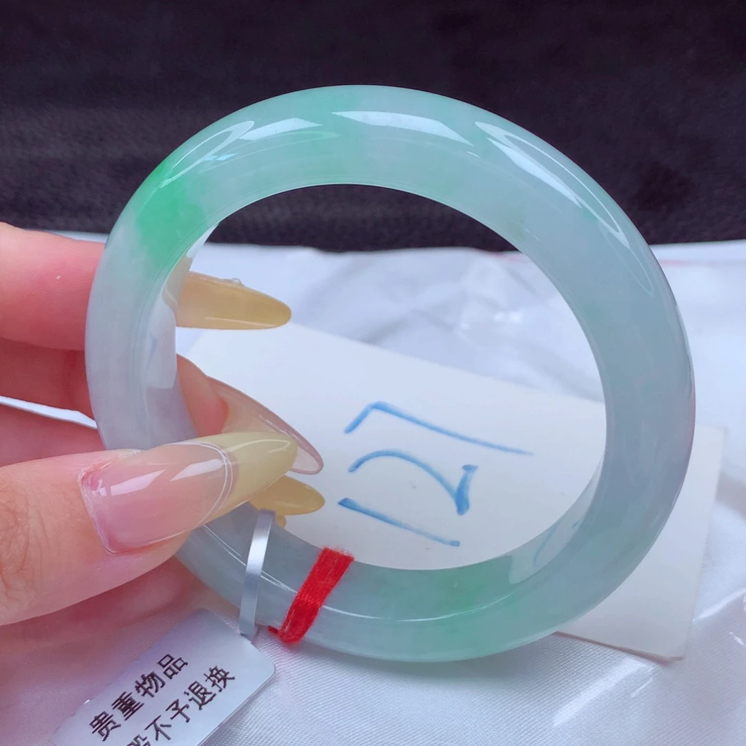 翡翠手镯未镶嵌天然缅甸翡翠A货手镯