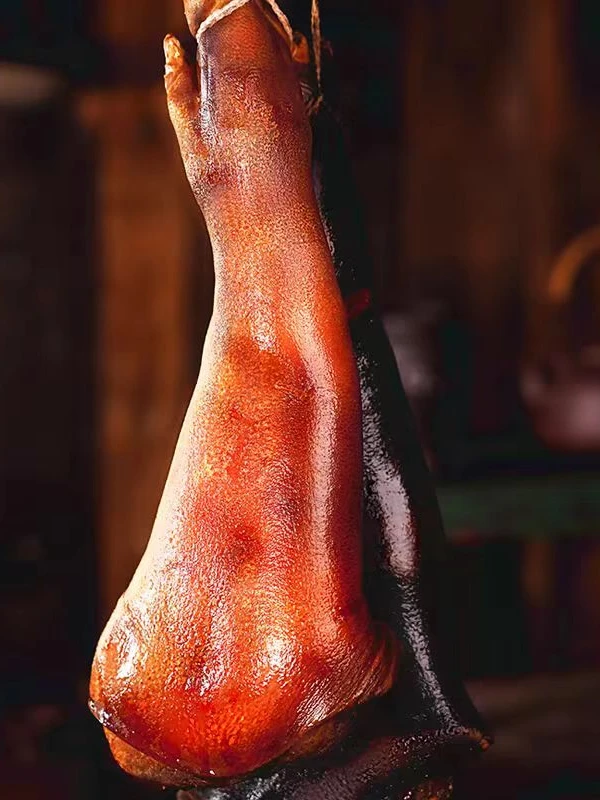 2只腊猪脚前蹄恩施土家腊猪蹄特产柴火慢熏土家腊肉川味