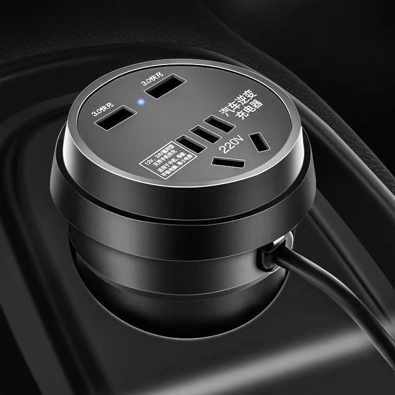 2024货车逆变器新款变电器12V24v转220V逆变转换器超级快充插座