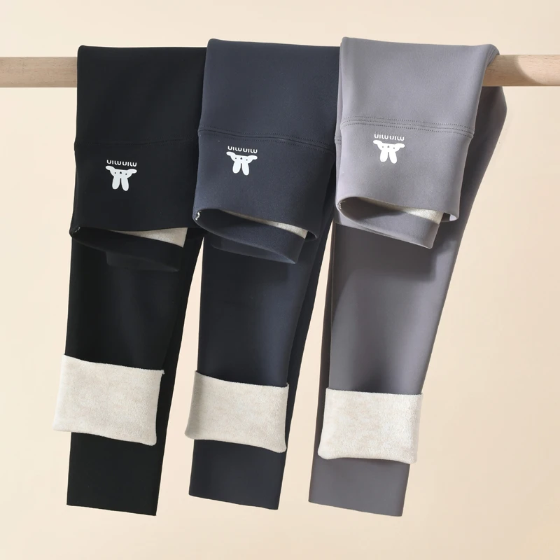 女童加绒鲨鱼裤秋冬款春秋新款薄绒芭比裤子一体绒高腰儿童打底裤