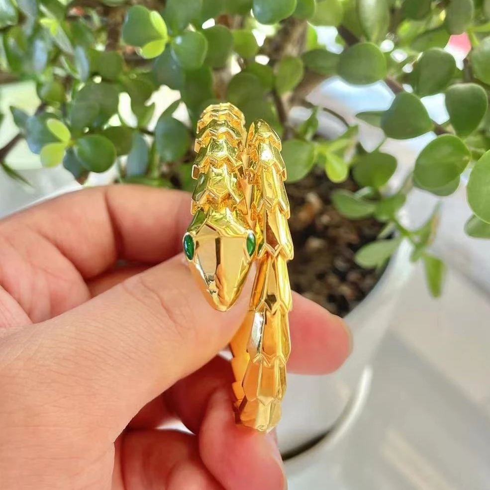 足金手镯 5D工艺灵蛇 时尚贵气