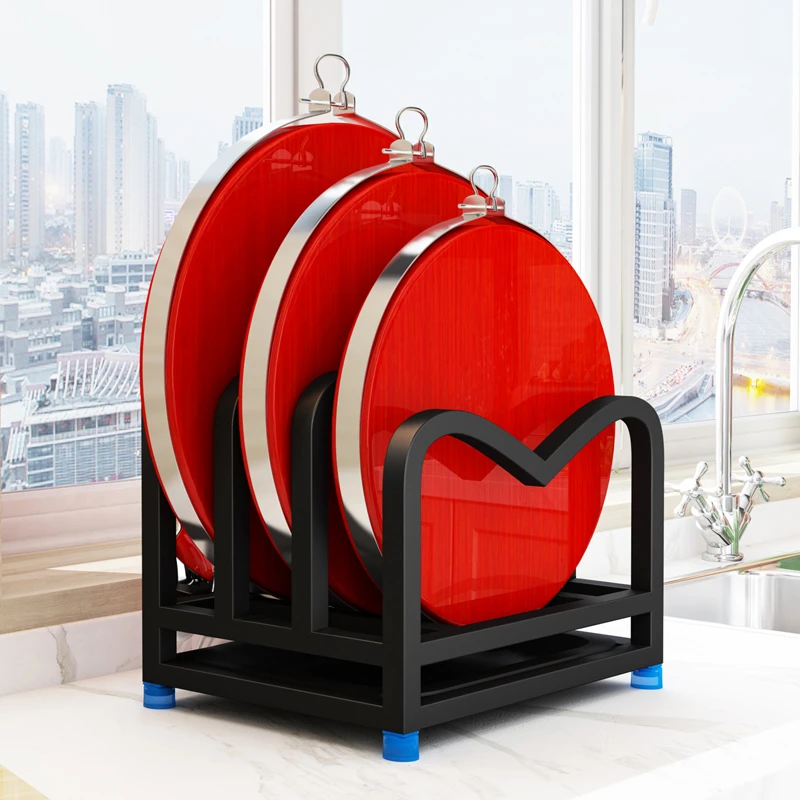 304不锈钢双层厨房砧板架菜板架锅置物架家用大锅盖立式锅盖架子