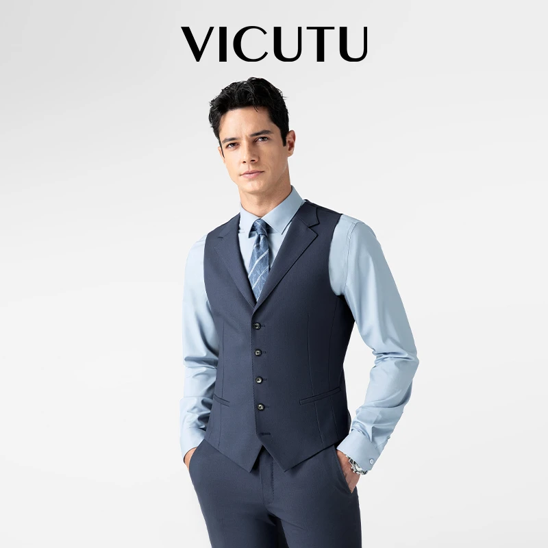 【小蓝西plus】威可多西装正装马甲商务新郎结婚修身新款易打理男
