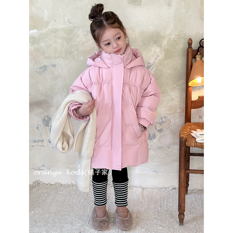 女童三防面料90新国标羽绒服HS35162