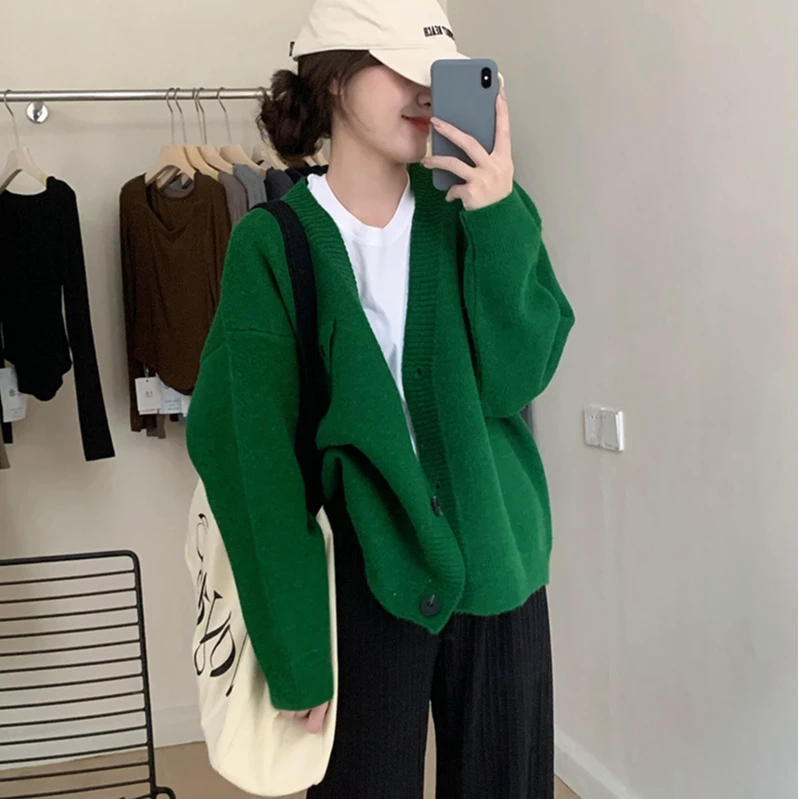 三角口袋1毛衣开衫春秋款女装时尚百搭长袖外套冬季针织打底上衣
