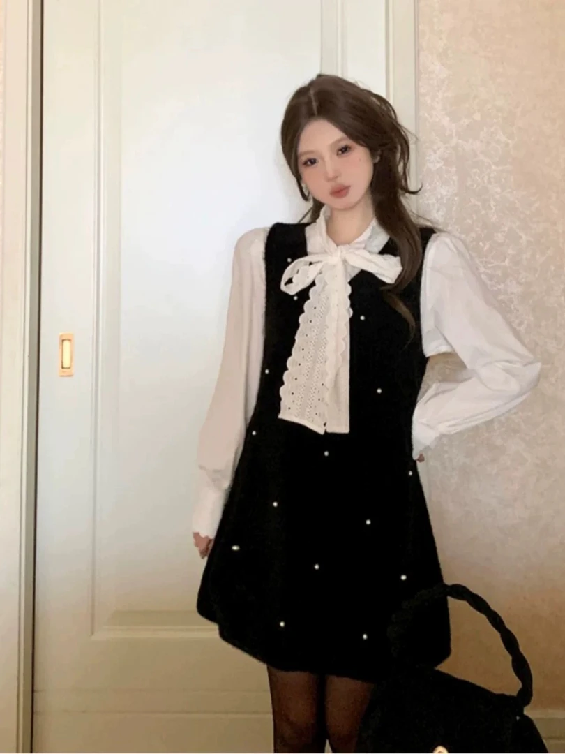 （两件套）凡熙新款春夏时尚设计感小香风连衣裙套装