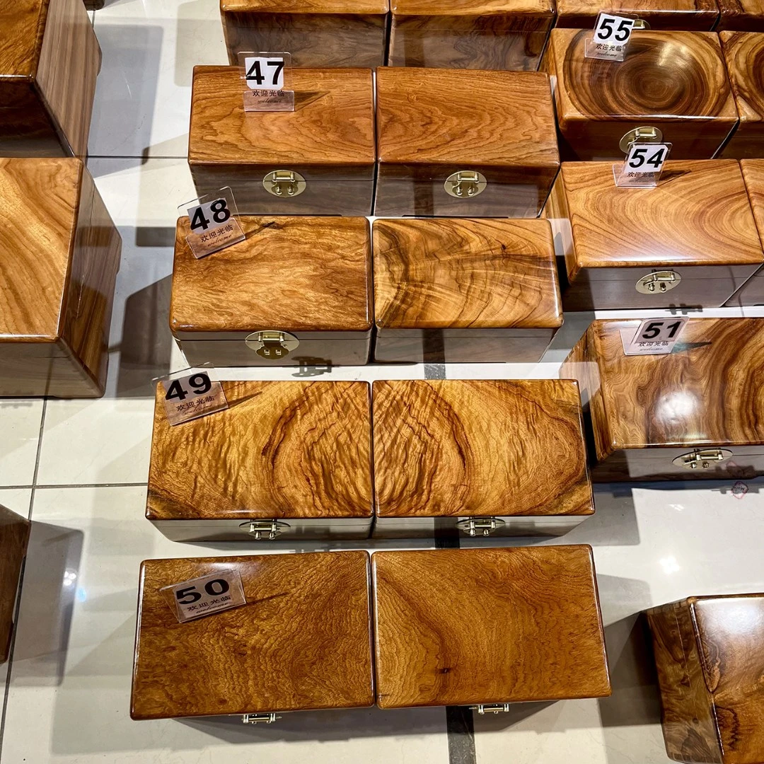 【清瑞香樟木】香樟木老料首饰盒小箱子对箱可带礼盒（30*20*16）