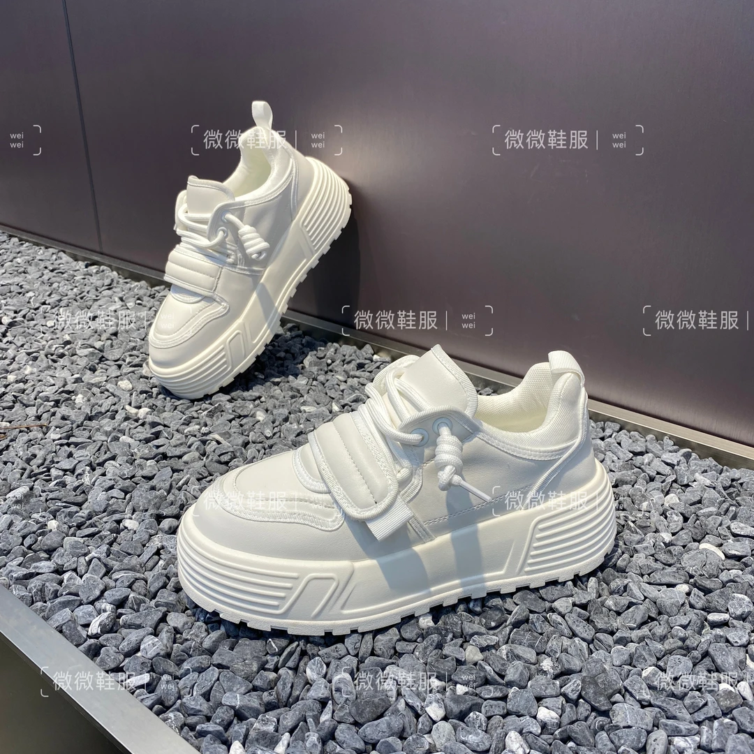 2025四季新款男士皮面圆头增高厚底休闲青春时尚运动百搭舒适潮鞋