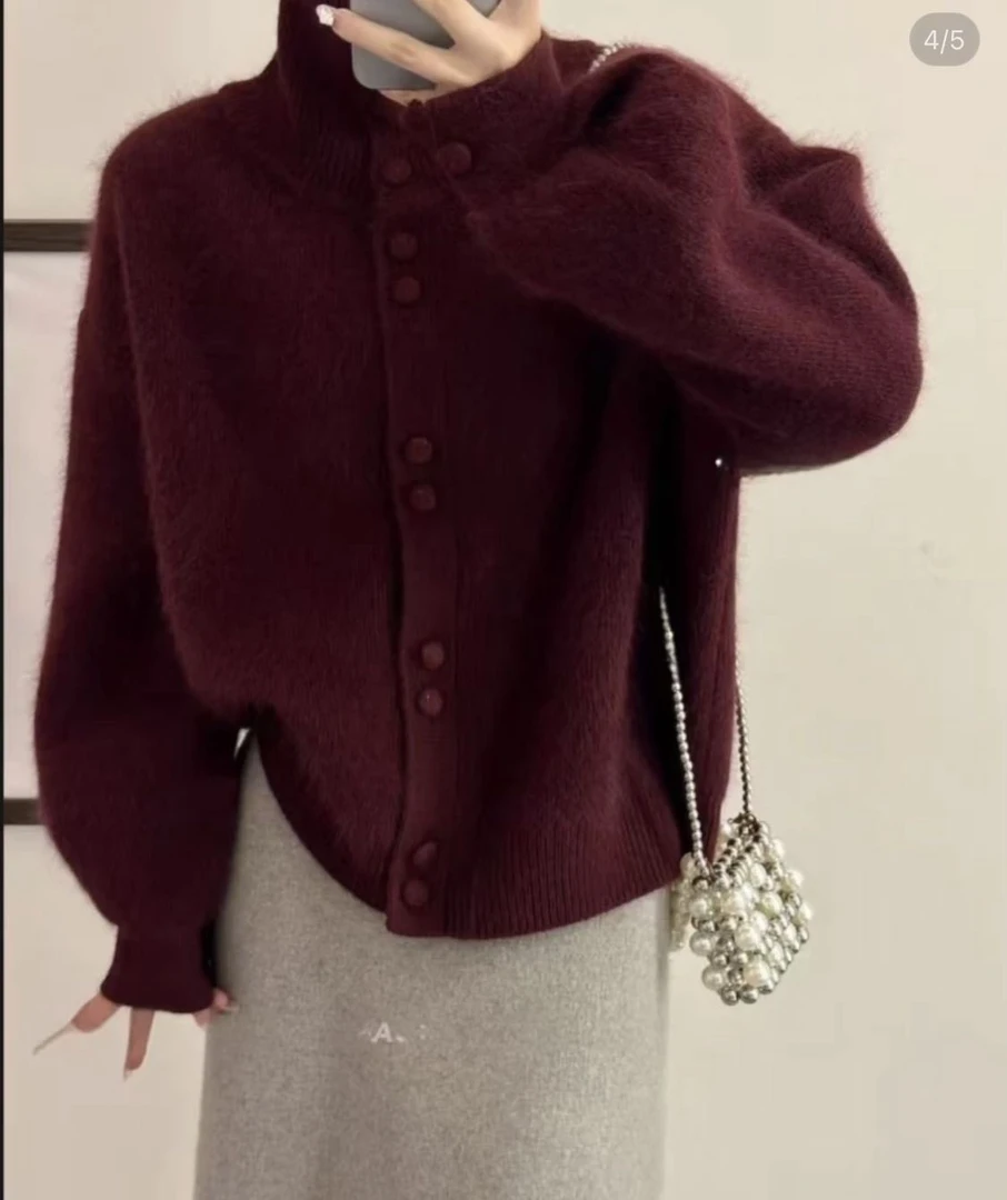 毛衣长袖毛领气质ins秋冬时尚保暖冬季加厚001-099