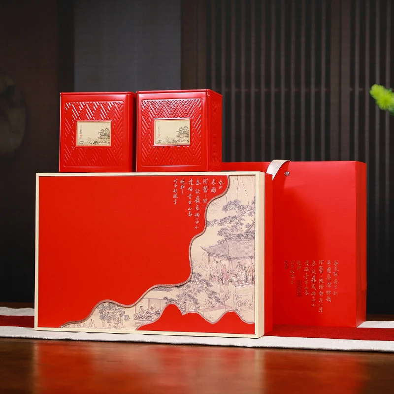 新款茶叶礼盒空盒红茶礼盒半斤一斤装春茶茶叶礼盒绿茶礼盒空盒