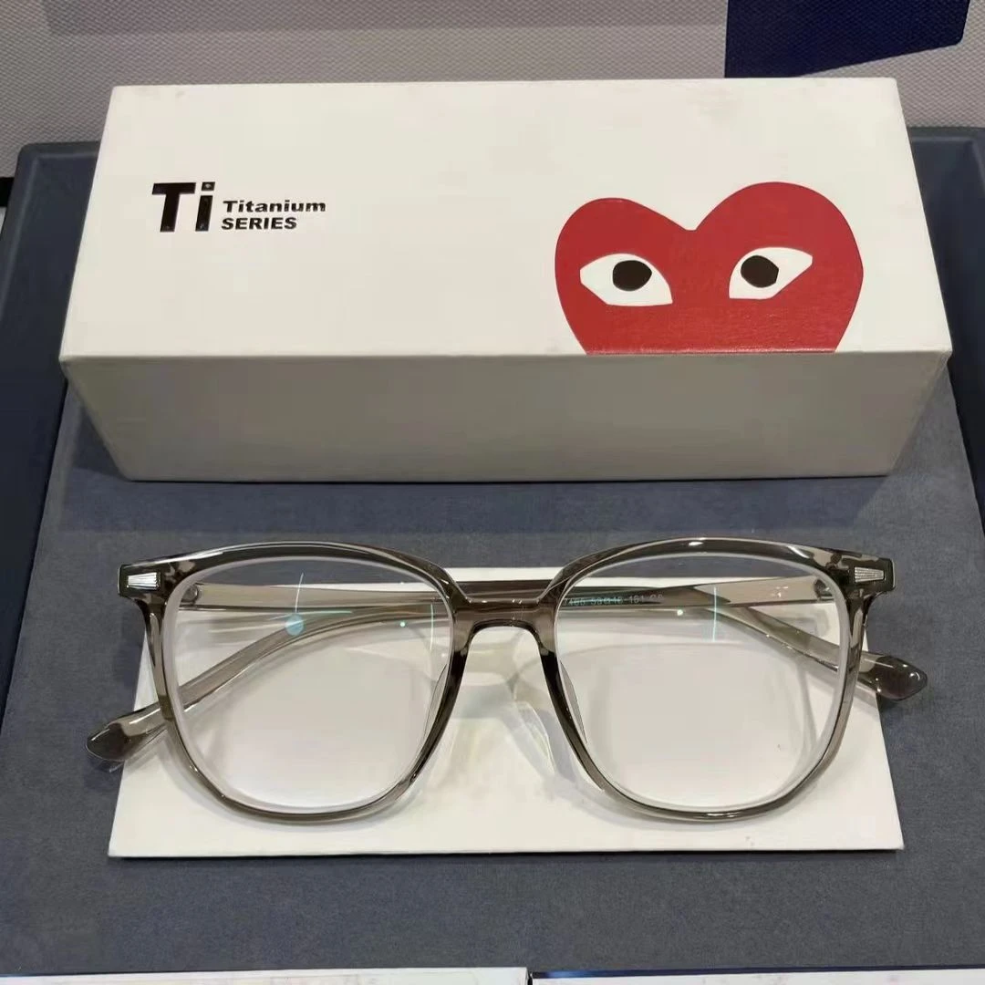 断货冷茶色！温柔小众复古方框近视眼镜素颜防蓝光眼镜框架男女ins