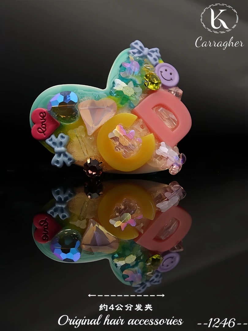 1246卡拉格原创设计款发夹（）气质轻奢时尚百搭手工简约发卡ins