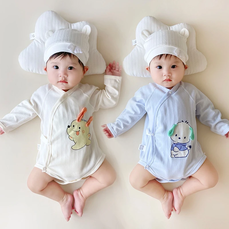 新生婴儿包屁衣春秋冬纯棉睡衣内穿打底宝宝连体长袖三角哈衣