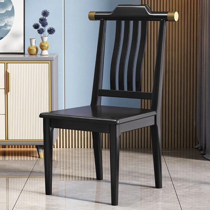 全实木椅子家庭餐椅靠背椅高档加厚现代中式餐厅酒店餐桌椅子批发