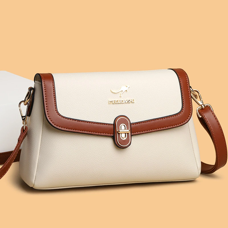 米琦袋鼠送妈妈包女包2025新款大容量百搭单肩斜挎包中年女士包包