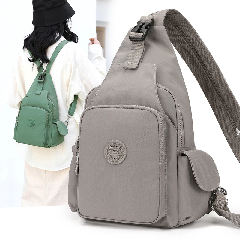 (6595)旅游背包女牛津布新款多功能斜挎包帆布防水休闲双肩小背包